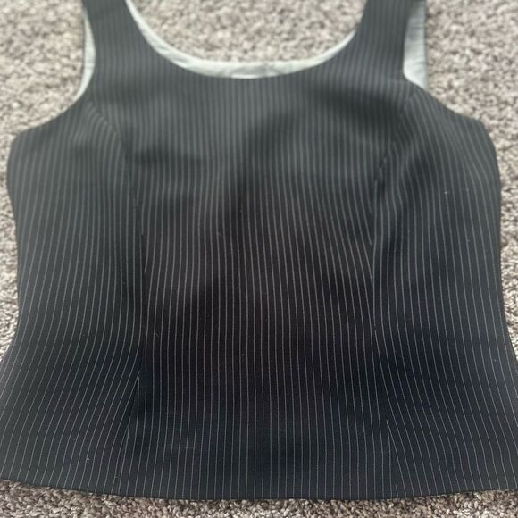 Tahari Vintage Pin Stripe Vest - Picture 2 of 3